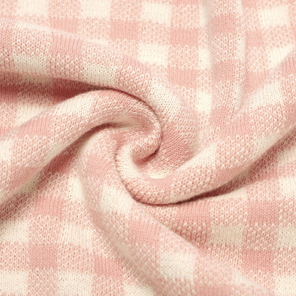 100% Luxury Cotton Swaddle Receiving Baby Blanket - Plaid