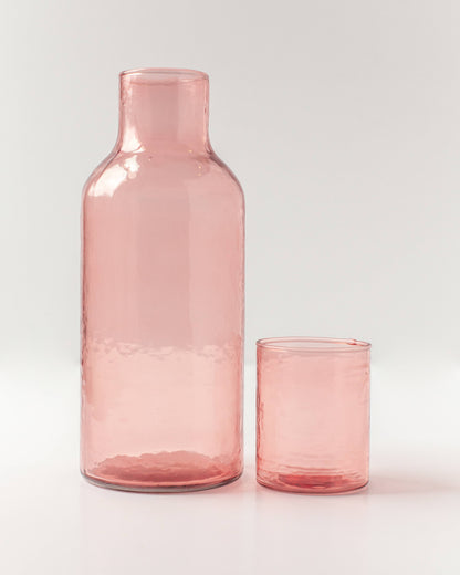 Handblown Hammered Glass Carafe