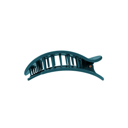 Teal With It Medium Flat Round Hair Clip