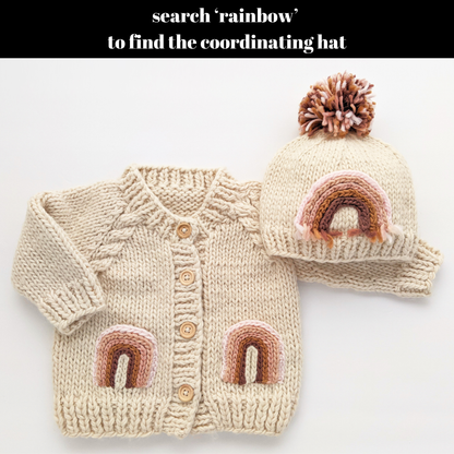Mauve Rainbow Pocket Cardigan Sweater Baby & Toddler