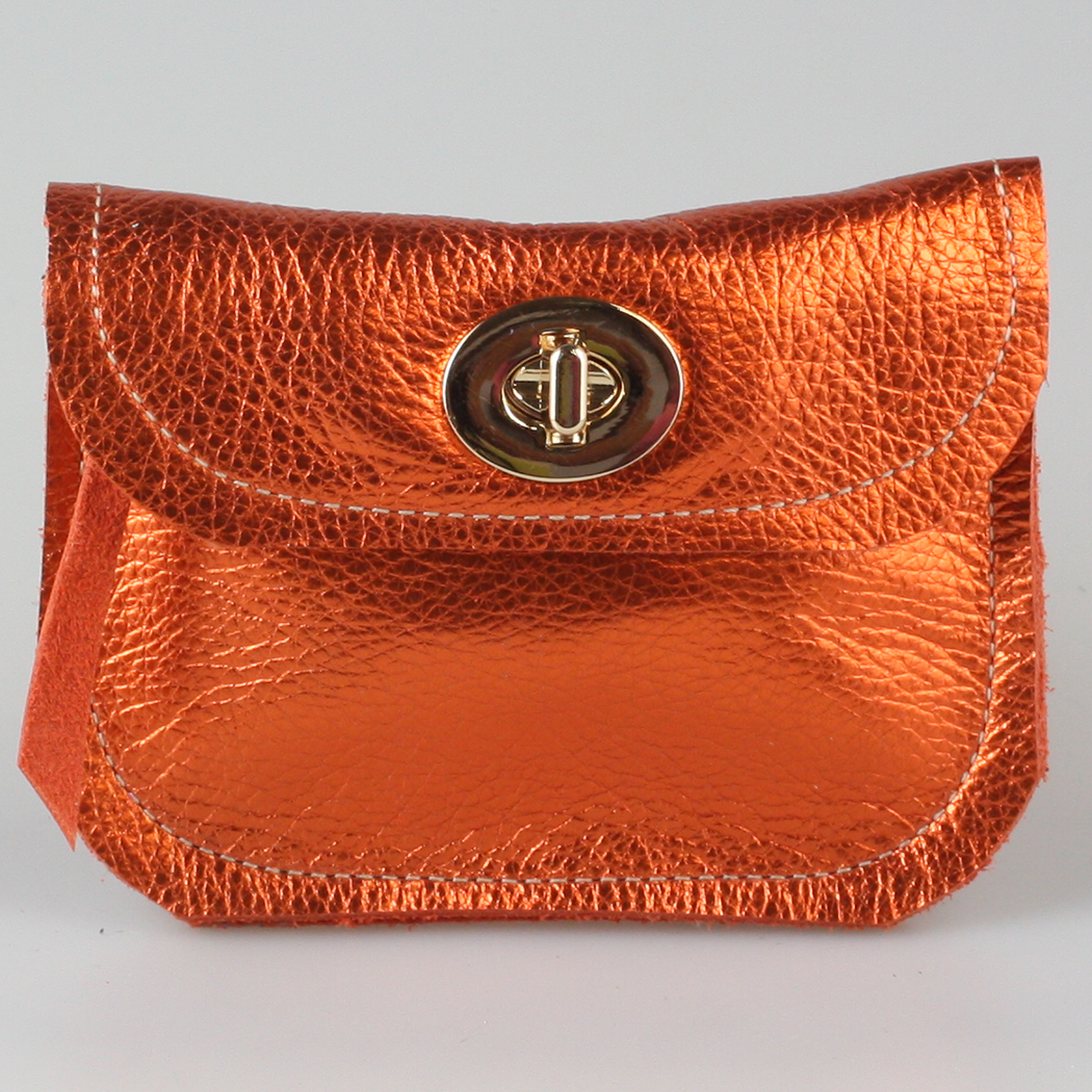 The Turnlock Metallic Leather Wallets: 2sizes!