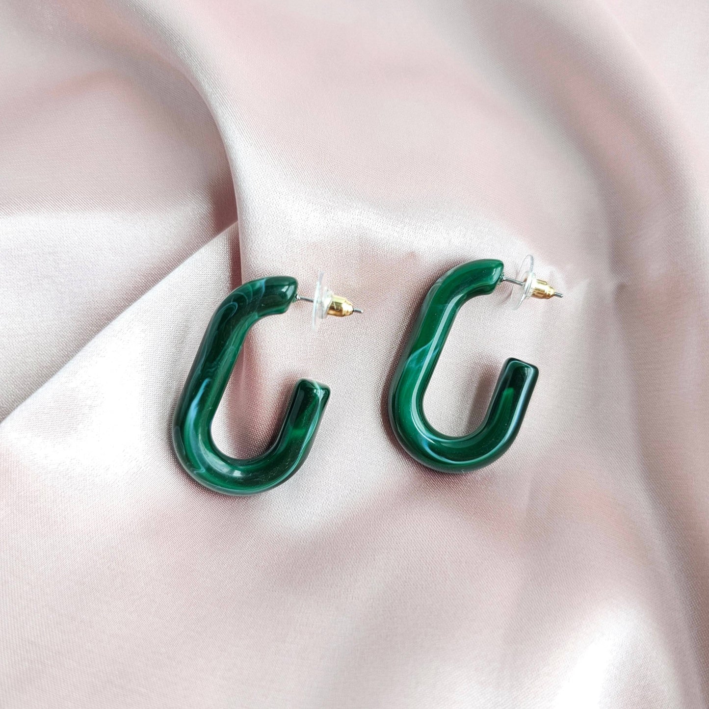 Joanna Hoops - Forest Green // Jewelry, Earrings, Fall