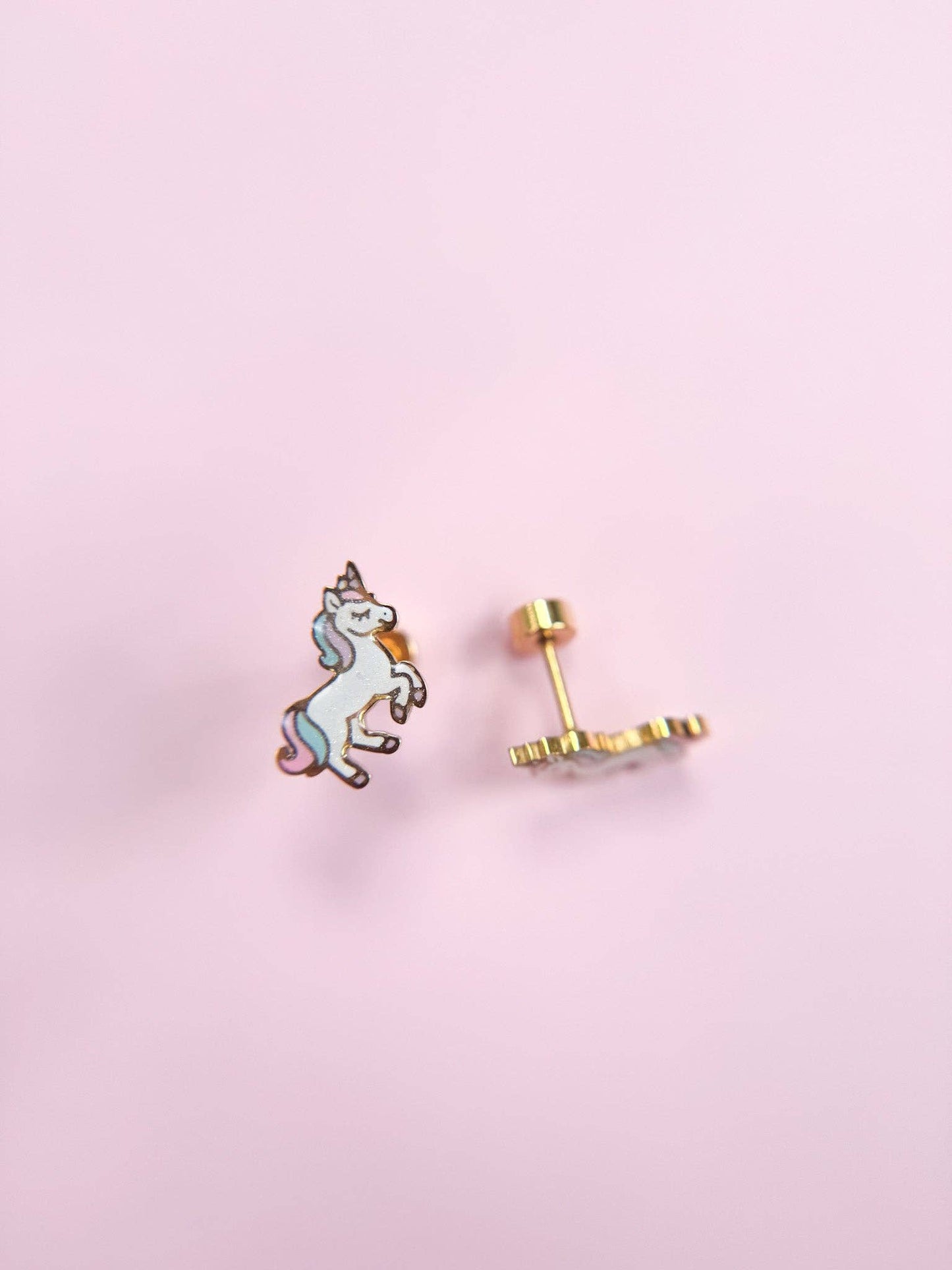 Rainbow Unicorn Stud Earrings