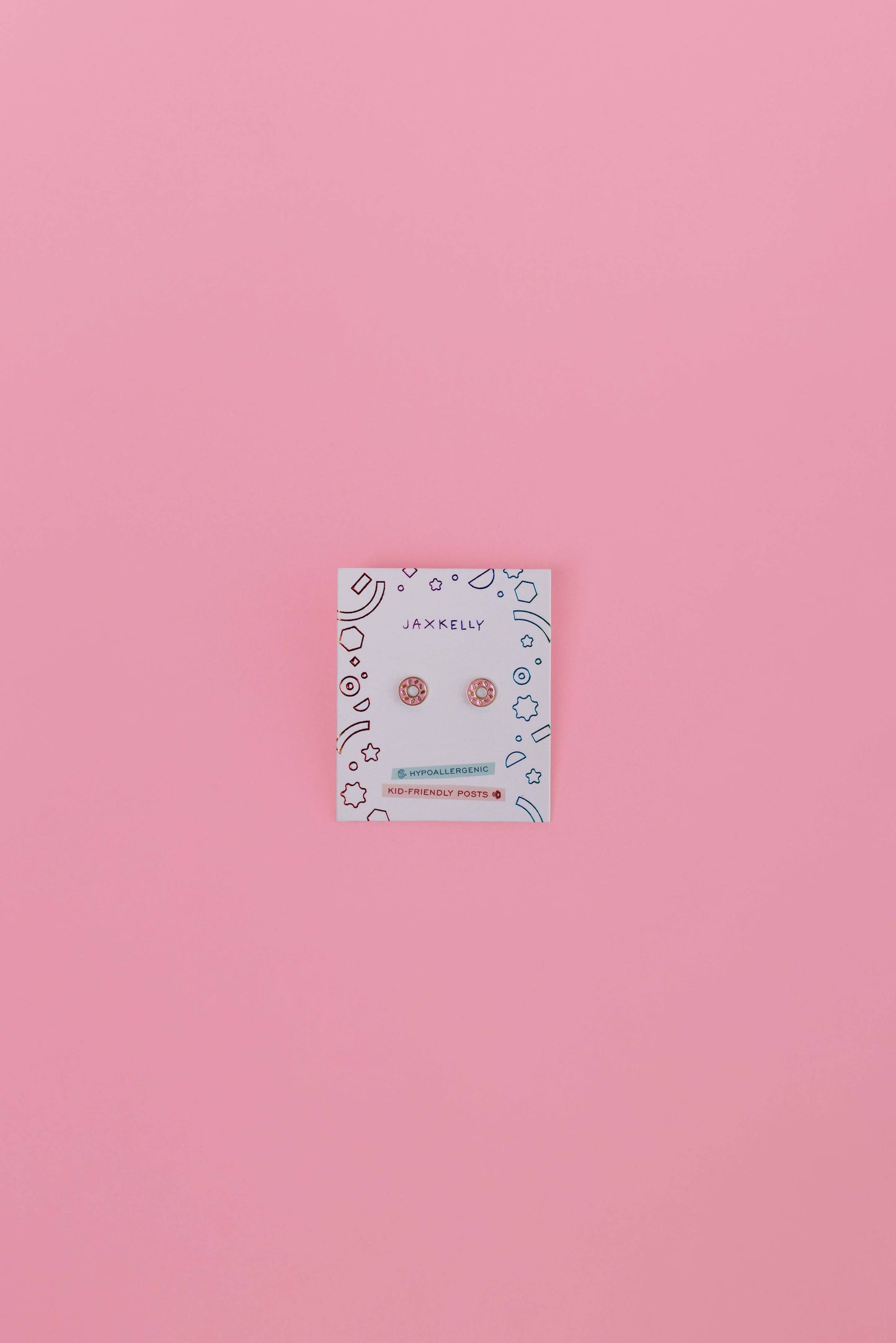 Donut Enamel Flat Back Kids Earrings