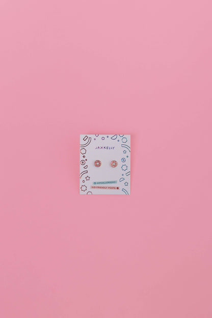 Donut Enamel Flat Back Kids Earrings