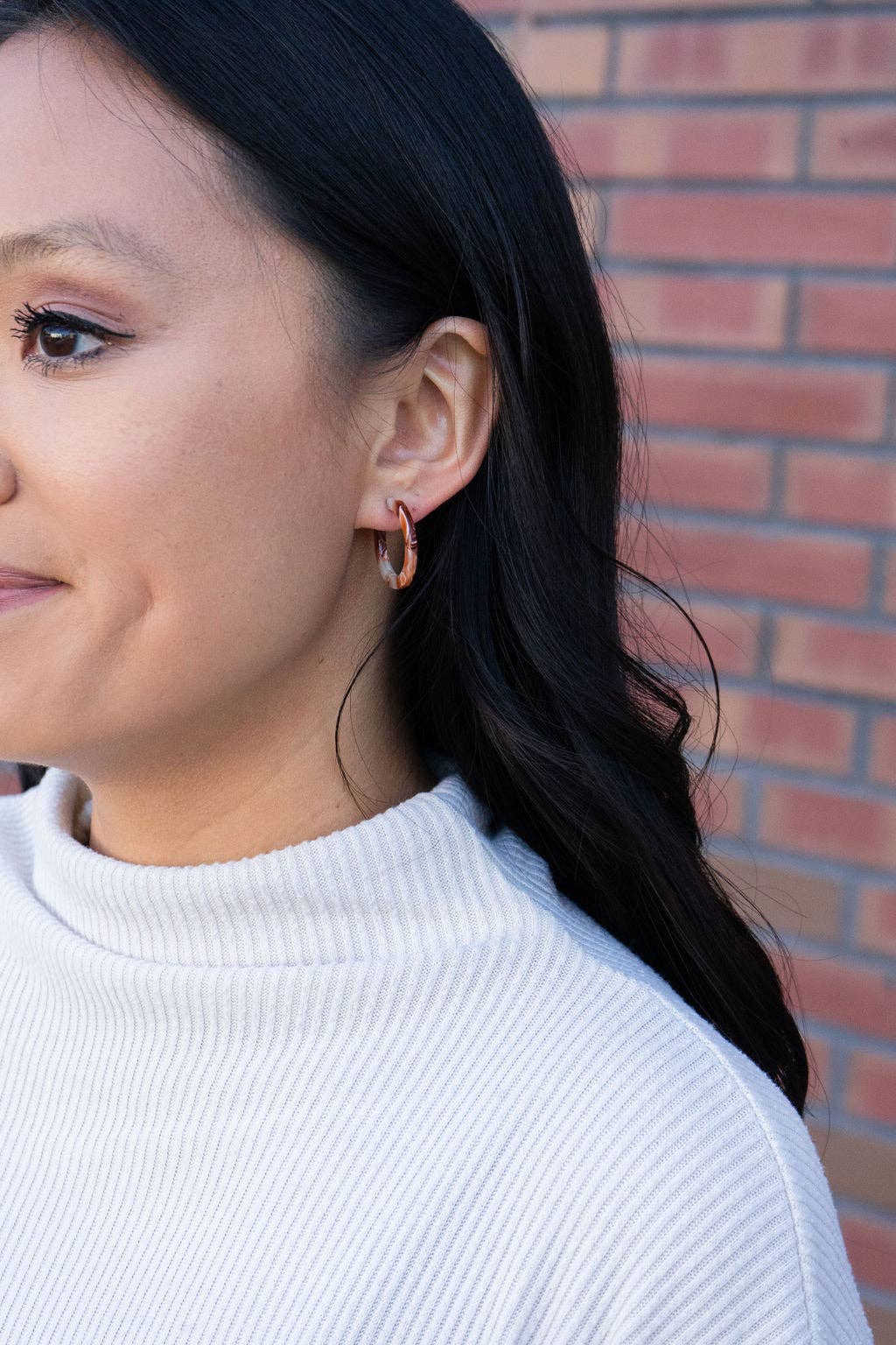 Cam Mini Hoops - Rust // Jewelry, Earrings, Fall