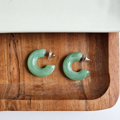 Chloe Hoops - Sage // Jewelry, Earrings, Fall