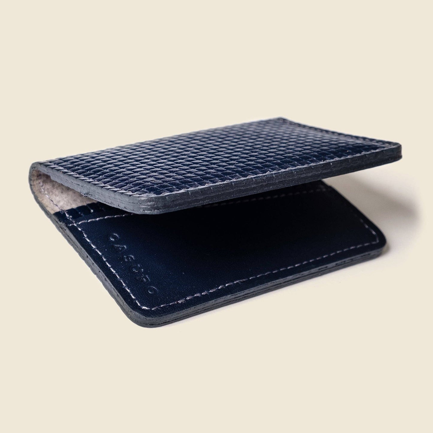 Navy Men's Leather Bifold Wallet – RFID