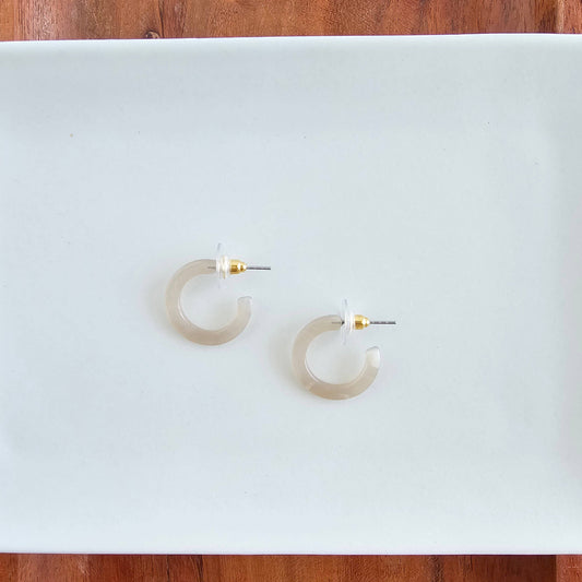 Micro Cam Mini Hoops - Cashmere // Jewelry, Earrings, Gall