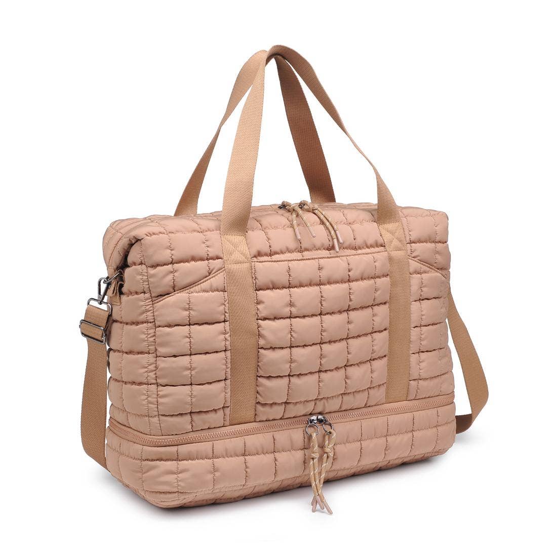 Globetrotter Quilted Nylon Puffer Travel Weekender