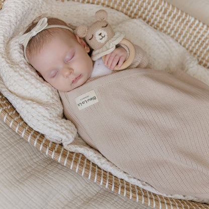 NEW! 100% Luxury Organic Cotton Ribbed Baby Swaddle Blanket