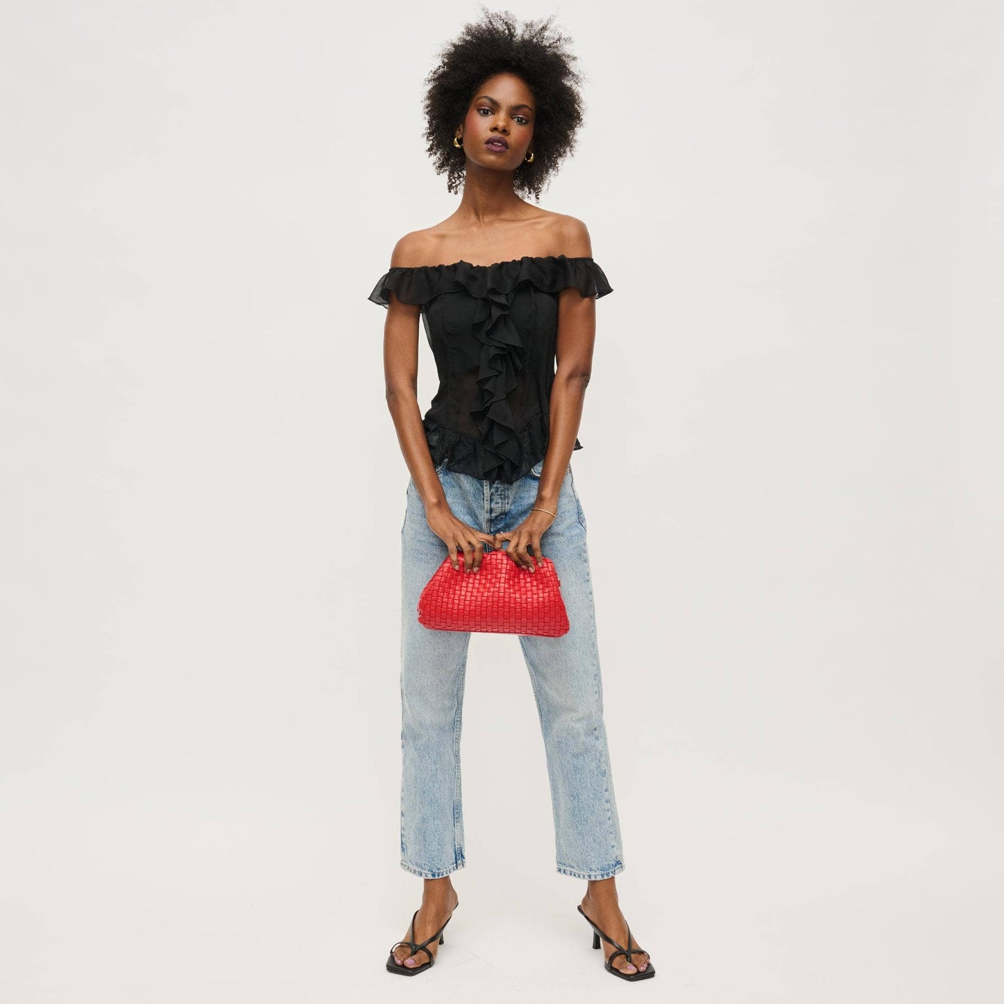 Tate Woven Frame Clutch