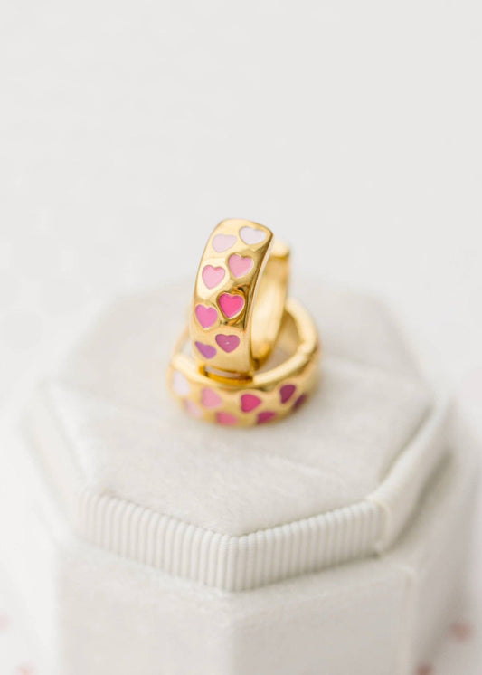 Chunky Pink Heart Ombré Huggies
