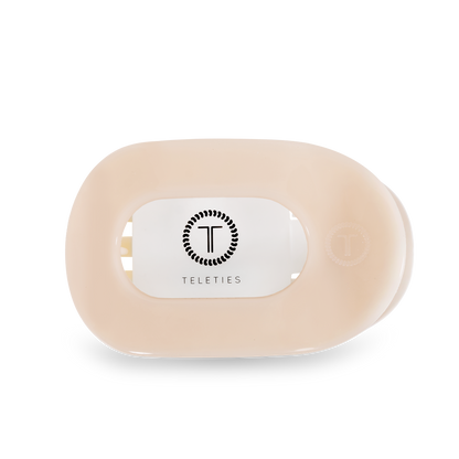 Round Flat Hair Clip | Small | Almond Beige