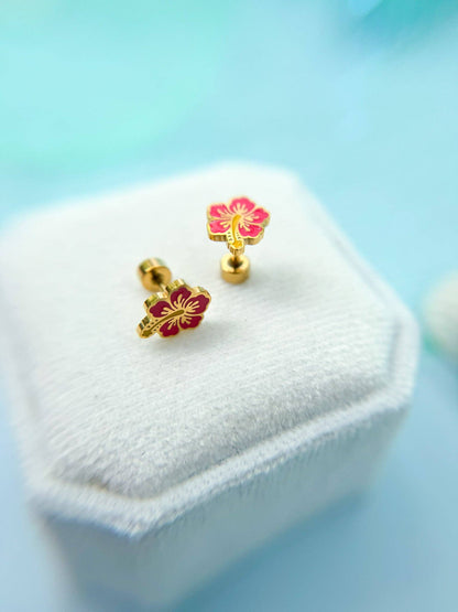 Hibiscus Stud Earrings