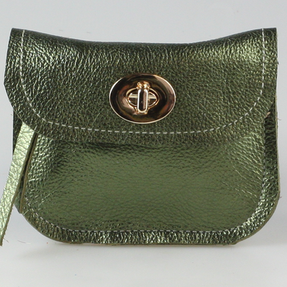 The Turnlock Metallic Leather Wallets: 2sizes!