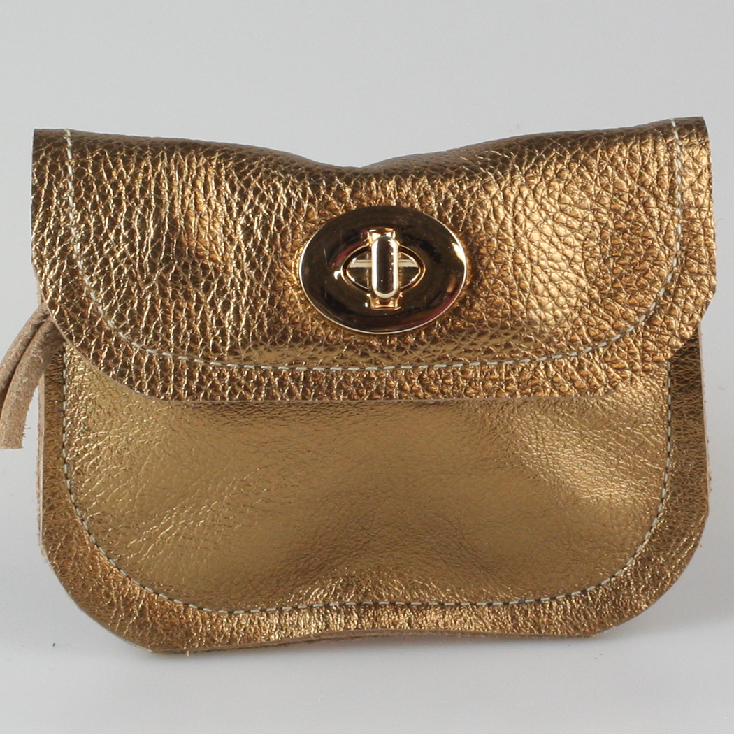 The Turnlock Metallic Leather Wallets: 2sizes!