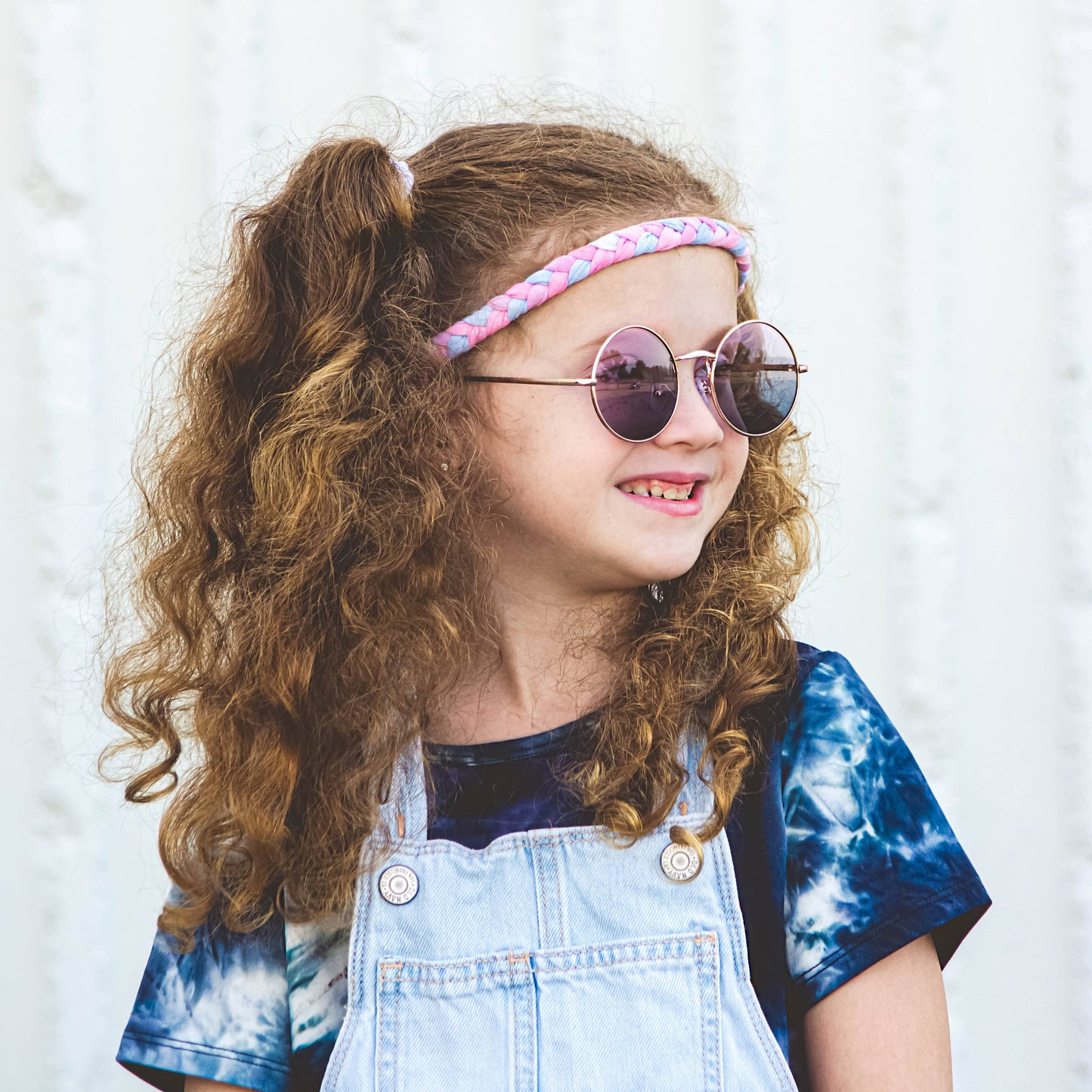 Adjustable Braided Tie Dye Headbands for Girls