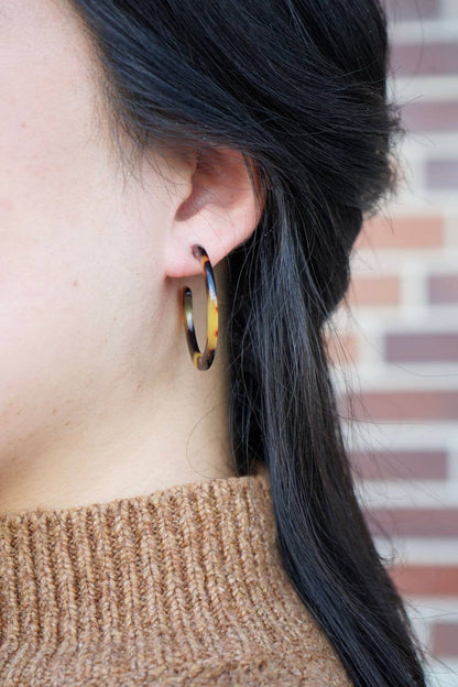 Camy Hoops - Tortoise // Jewelry, Earrings, Fall