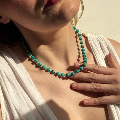 Zia Turquoise Stone Candy Necklace