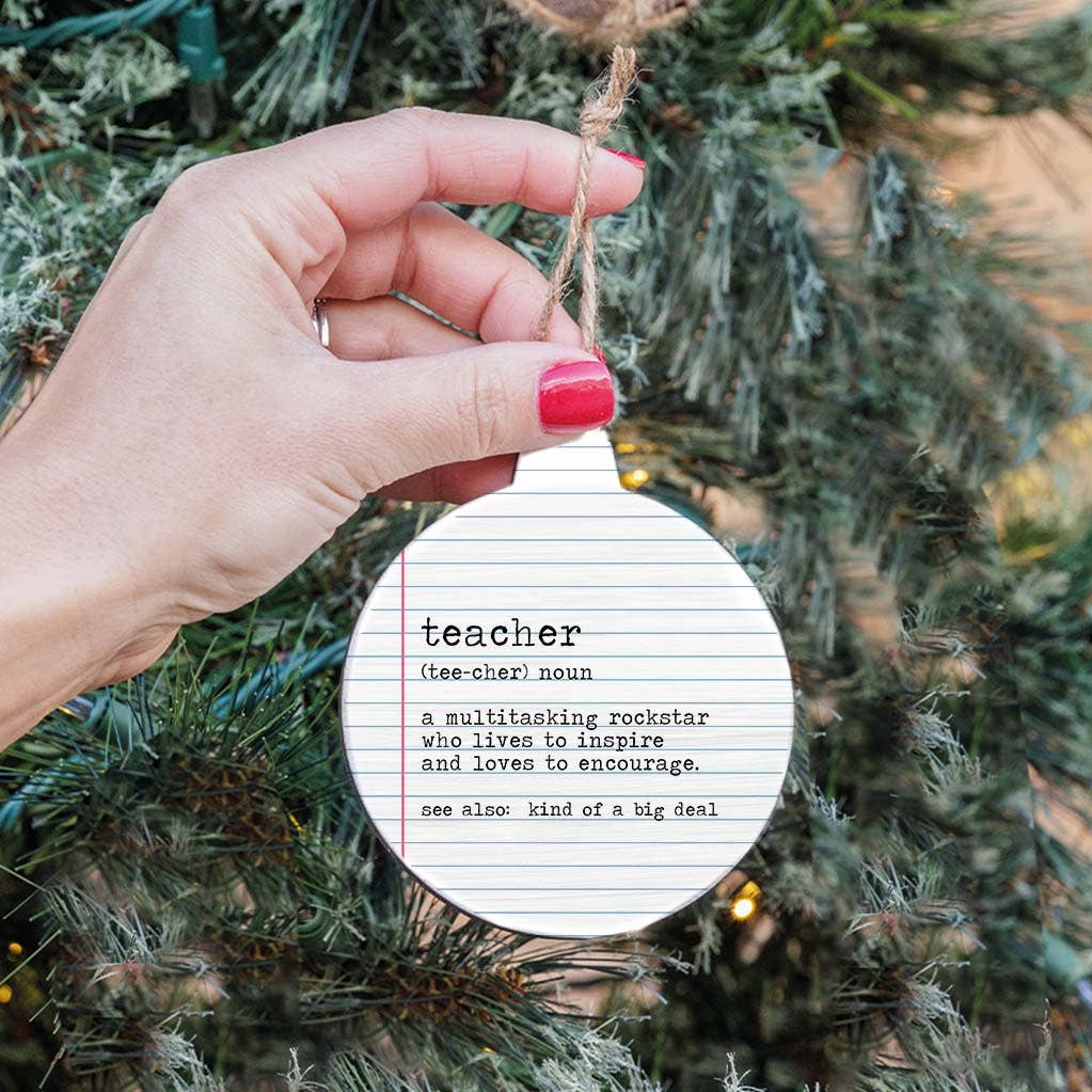 Teacher Definition Bulb Ornament