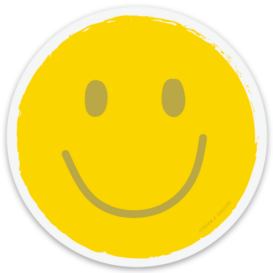 Smiley Face Vinyl Sticker