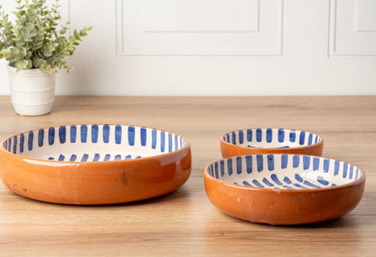 Moroccan Nesting Dish Set - Blue Stripe