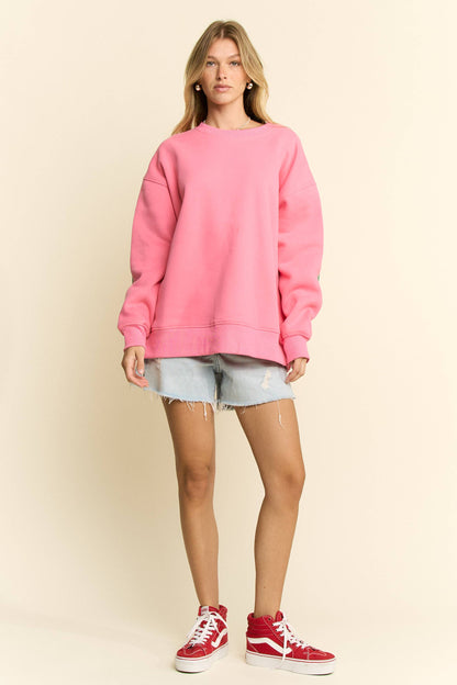 Be Yourself Love Yourself Printed Oversized Sweatshirt