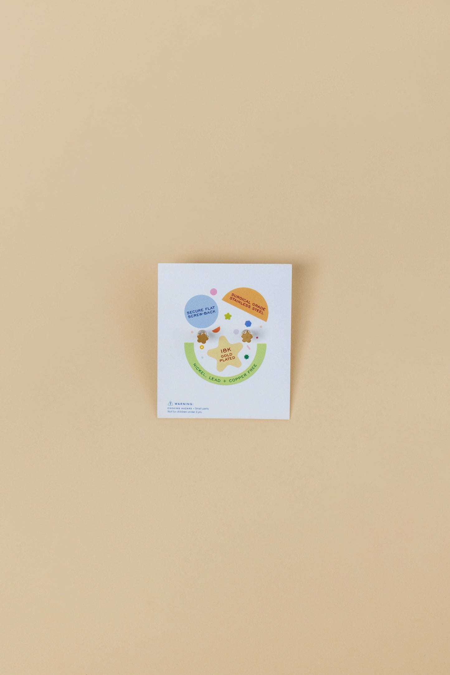 Donut Enamel Flat Back Kids Earrings