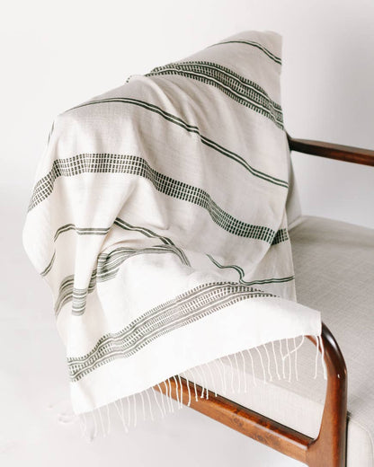 Aden Cotton Throw Blanket | Handwoven in Ethiopia