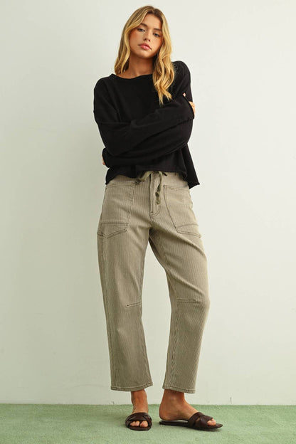 ESSENTIAL LONG SLEEVE ROLLING HEM TOP