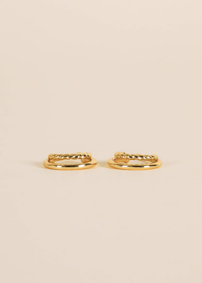Gold Hoop - Double - Earrings