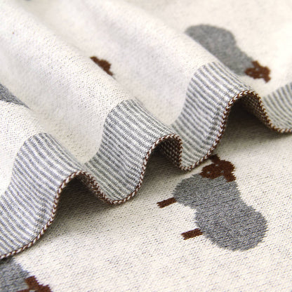 100% Luxury Cotton Receiving Swaddle Baby Blanket - Sheep