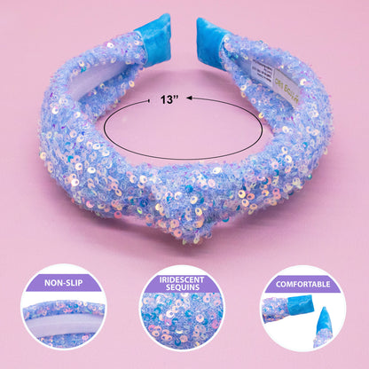 Kids Knot Headband - Sequin Knotted Hair Band Accessories