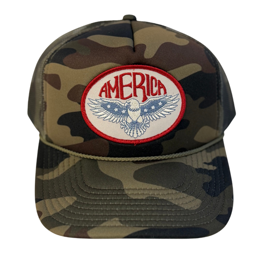 American Eagle Trucker Hat Camo