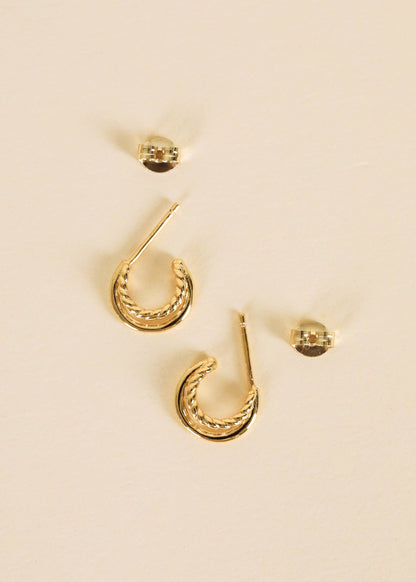 Gold Hoop - Double - Earrings