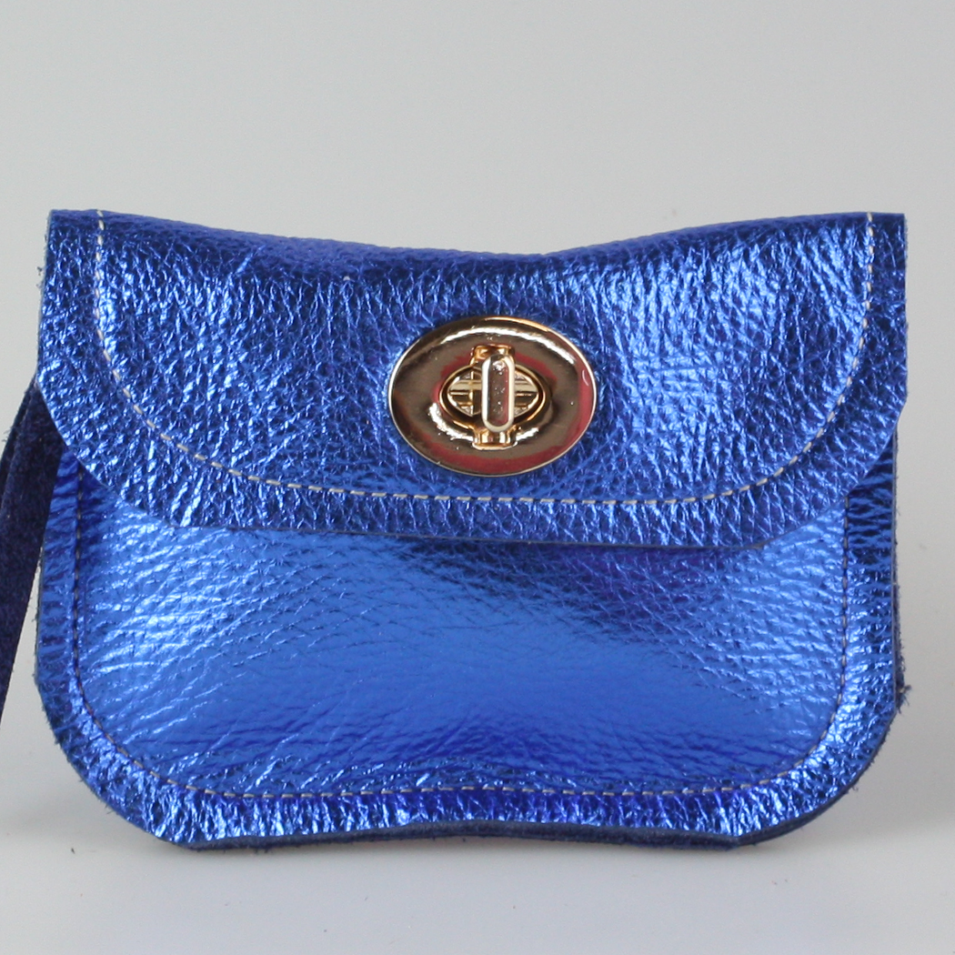 The Turnlock Metallic Leather Wallets: 2sizes!