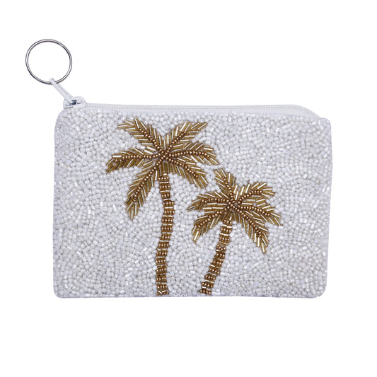 Gold palm trees Coin purse