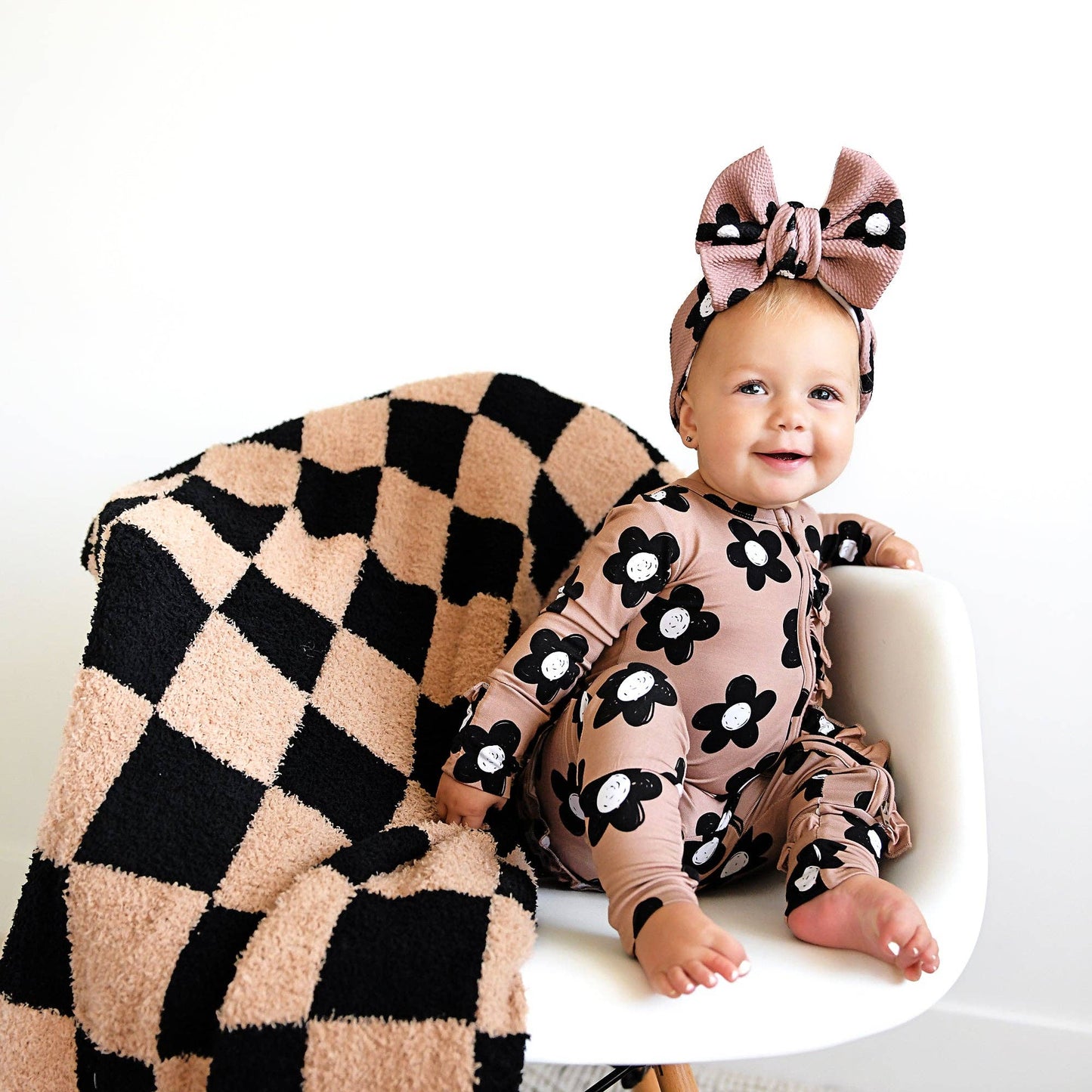 Coco RUFFLE ZIP Bamboo One Piece Flowers Baby Clothing