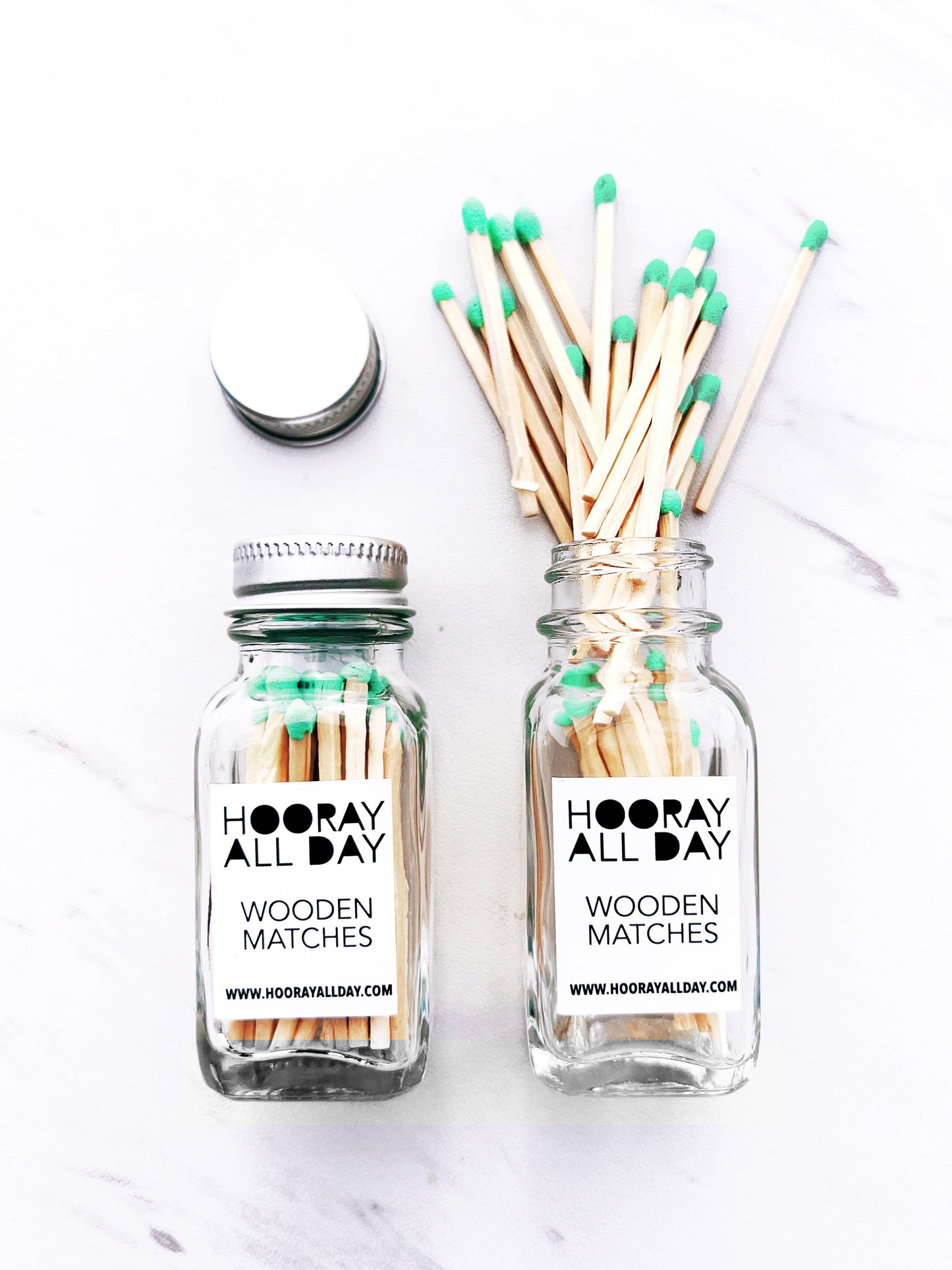 Colorful Wooden Matches In Little Glass Bottle - New Colors!