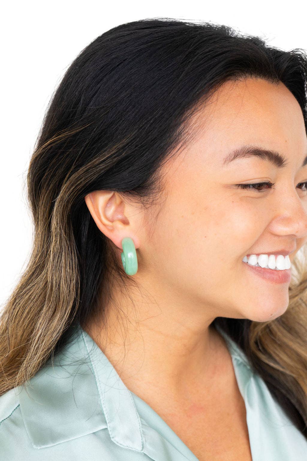 Chloe Hoops - Sage // Jewelry, Earrings, Fall