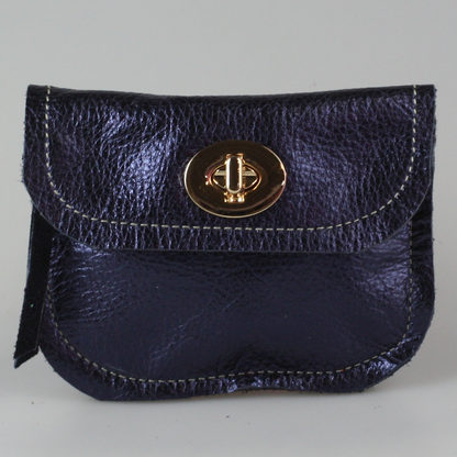 The Turnlock Metallic Leather Wallets: 2sizes!
