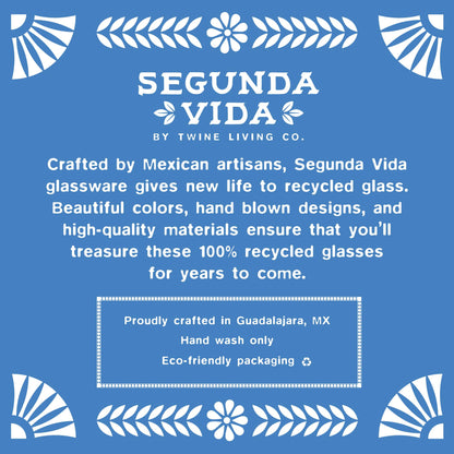 Segunda Vida Rosado Hand Blown Recycled Glass Wine Decanter