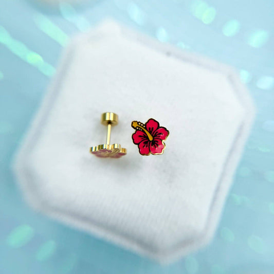 Hibiscus Stud Earrings