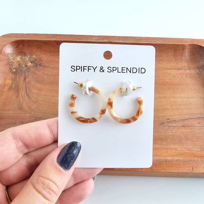 Cam Mini Hoops - Rust // Jewelry, Earrings, Fall