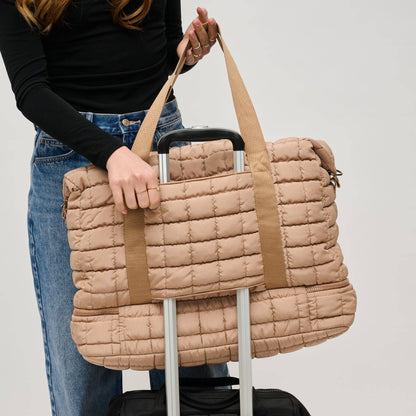 Globetrotter Quilted Nylon Puffer Travel Weekender