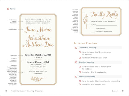Little Book of Wedding Checklists