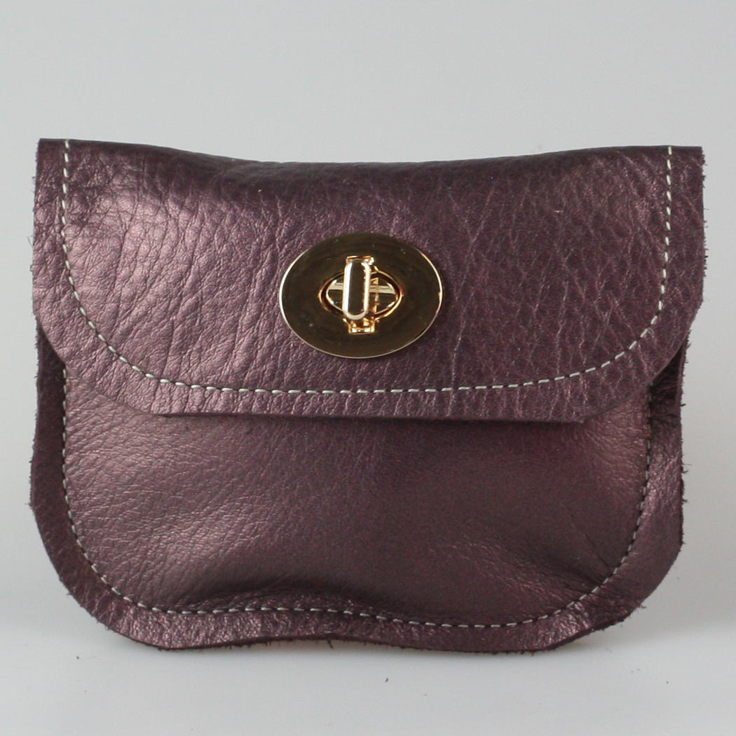 The Turnlock Metallic Leather Wallets: 2sizes!
