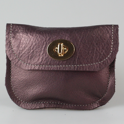 The Turnlock Metallic Leather Wallets: 2sizes!