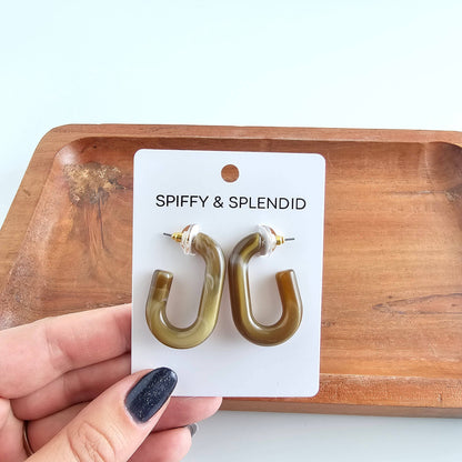 Joanna Hoops - Brown // Jewelry, Earrings, Fall